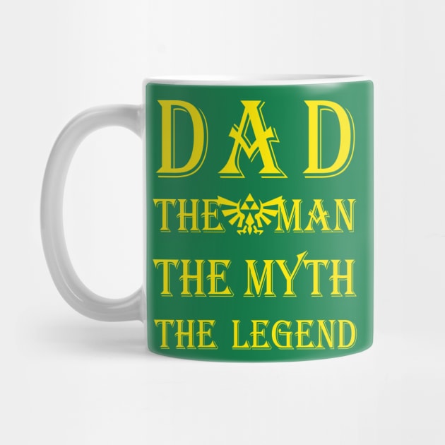 Dad- The Legend - Yellow by Toni Tees